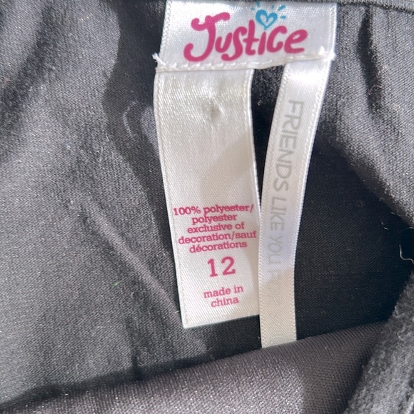 Justice Black Sequin Top Size 12 - Picture 3 of 4